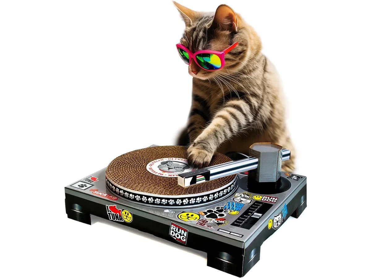 Suck UK Cat Scratcher DJ Decks